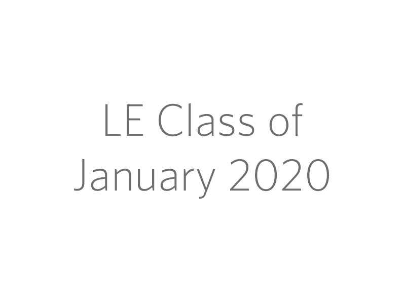 LE Class of January 2020
