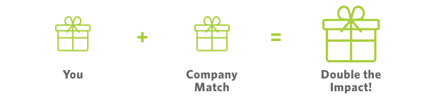 you + company match = double the impact